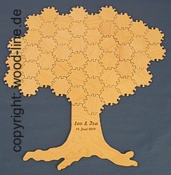 Baumpuzzle aus Sperrholz