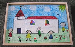 Bemaltes Blankopuzzle