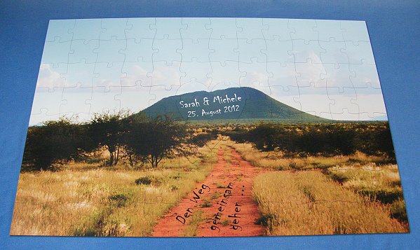 Hochzeitspuzzle mit Foto