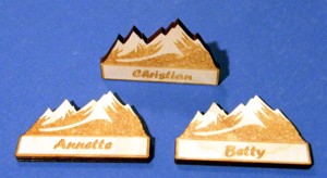 Tischk�rtchen Bergsilhouette